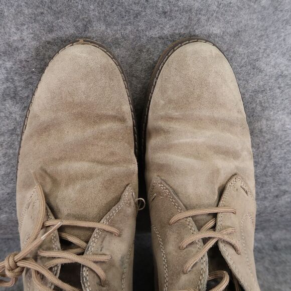 Calibrate Shoes Mens 9 Chukka Boots Leather Classic Lace Up Mid Lifestyle Brown main image 7